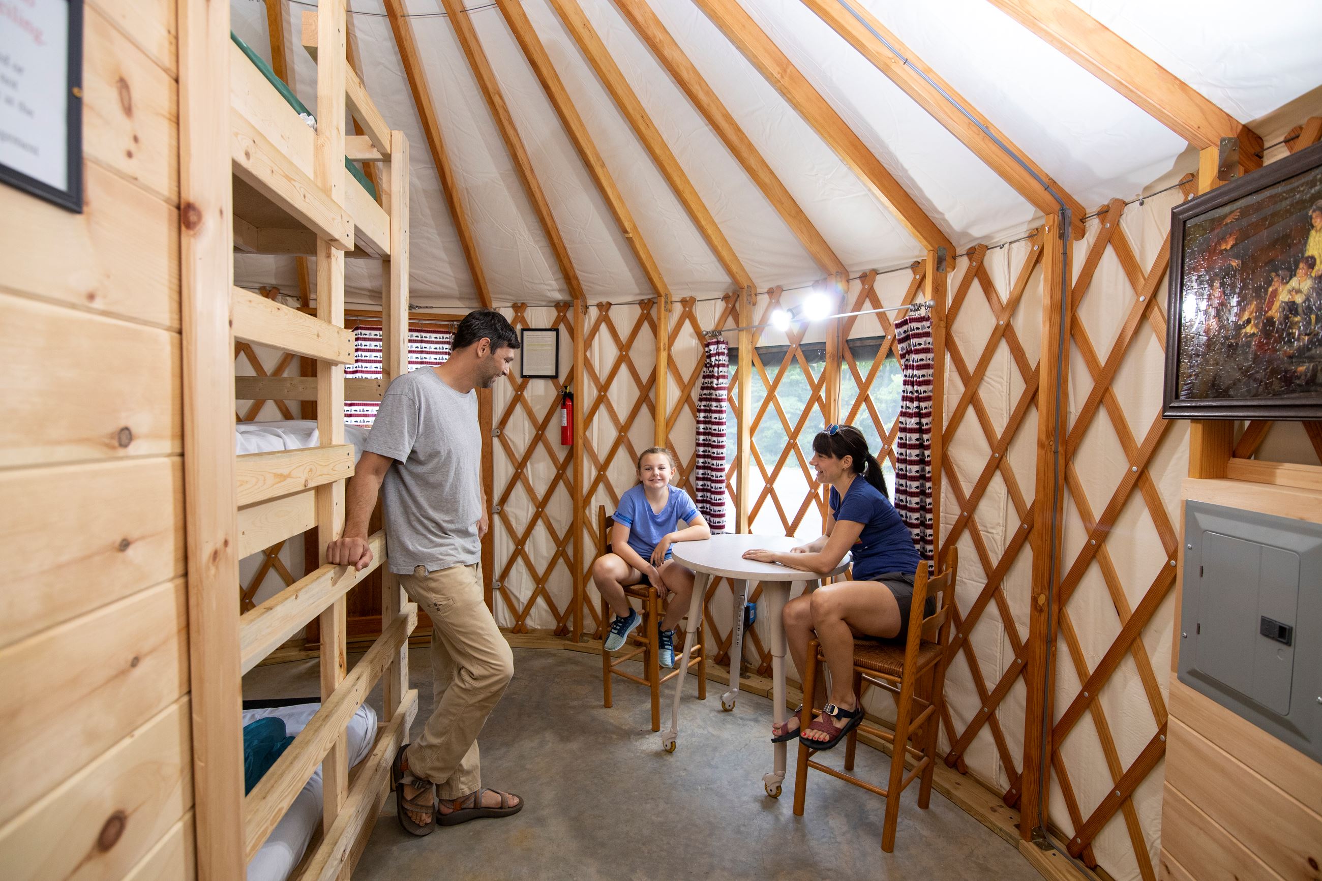 Yurt interior Dining Area