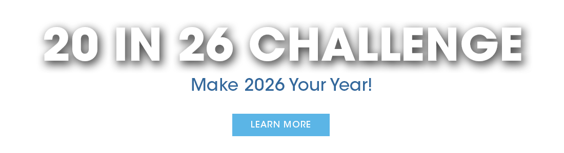 20 in 26 Banner